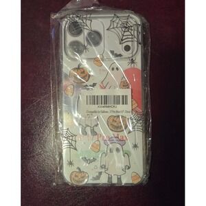 Halloween Ghost Pumpkin Clear TPU Case for iPhone 17 Pro Max X004RMHCKJ Ghost 3